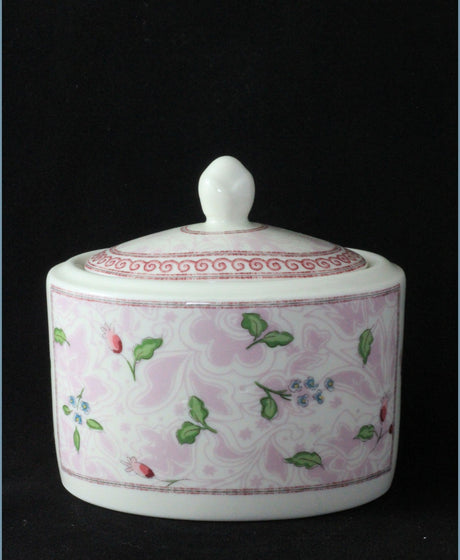 Johnson Brothers - Rose Damask - Lidded Sugar Bowl