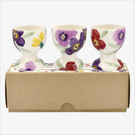 Emma Bridgewater - Purple Wallflower - Set Of 3 Egg Cups (Discontinued)