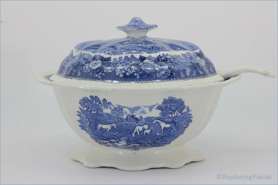 Adams - English Scenic Blue - Soup Tureen