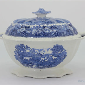 Adams - English Scenic Blue - Soup Tureen