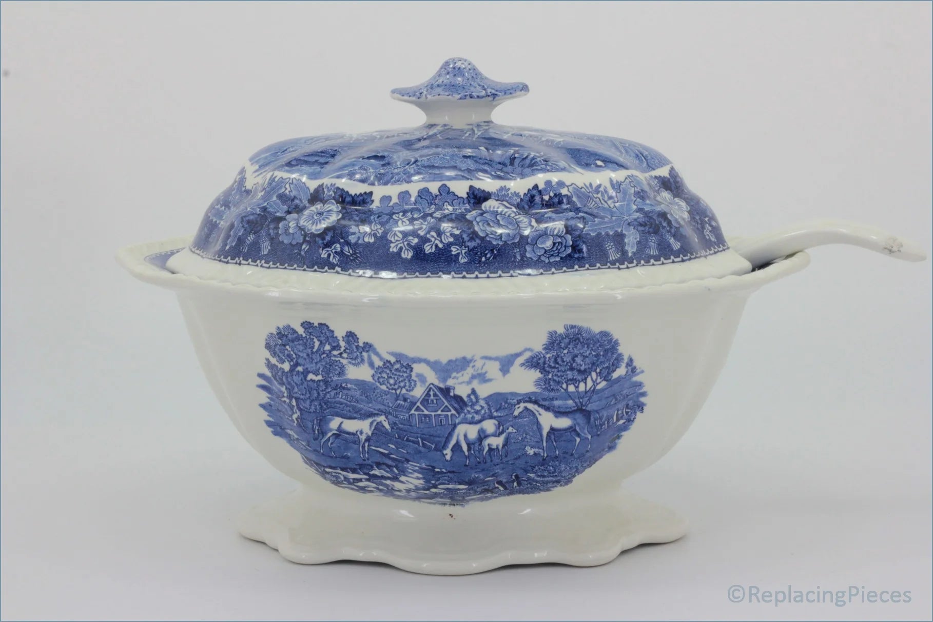 Adams - English Scenic Blue - Soup Tureen
