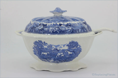 Adams - English Scenic Blue - Soup Tureen