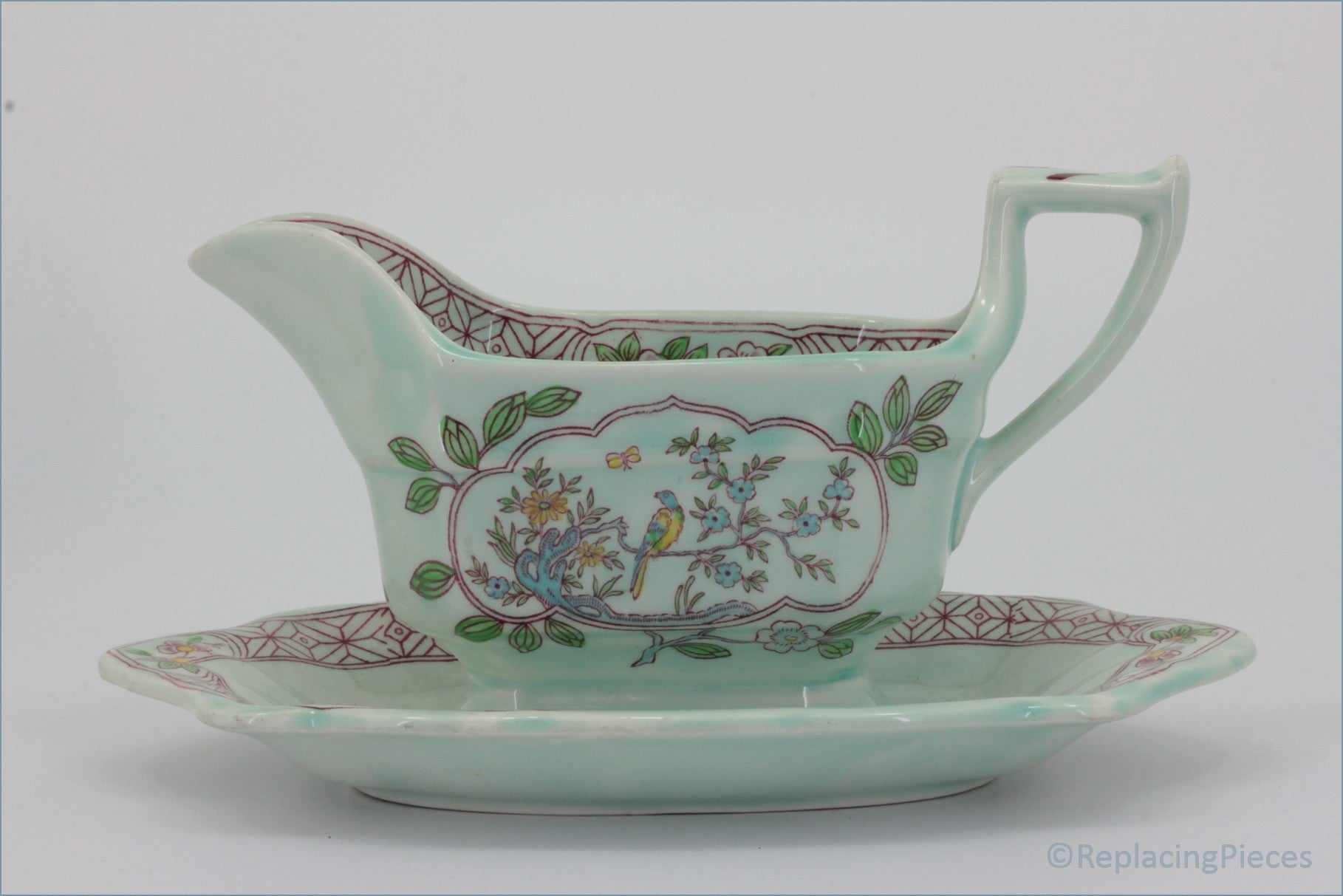 Adams - Singapore Bird - Fixed Gravy Boat And Stand