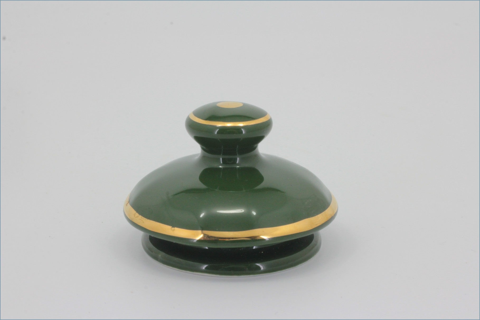 Apilco - Bistro (Green & Gold) - 1 3/4 Pint Coffee Pot Lid ONLY