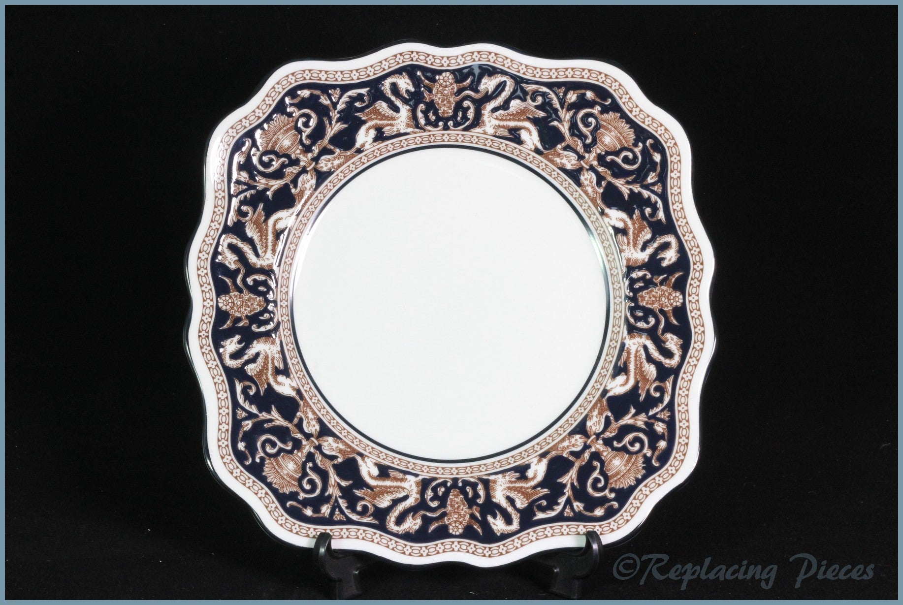 Wedgwood - Florentine (Navy) - Square 8 1/2