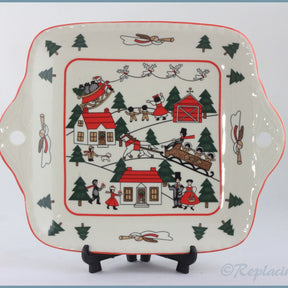 Masons - Christmas Village - Square Serving Plate