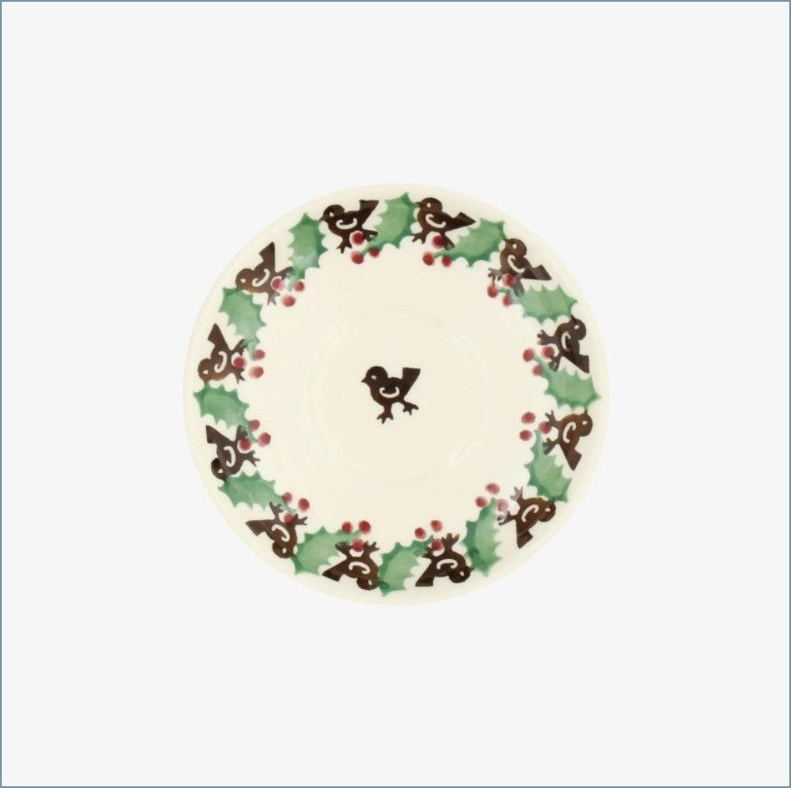 Emma Bridgewater - Bird & Holly Dollies - Tiny Tea Saucer