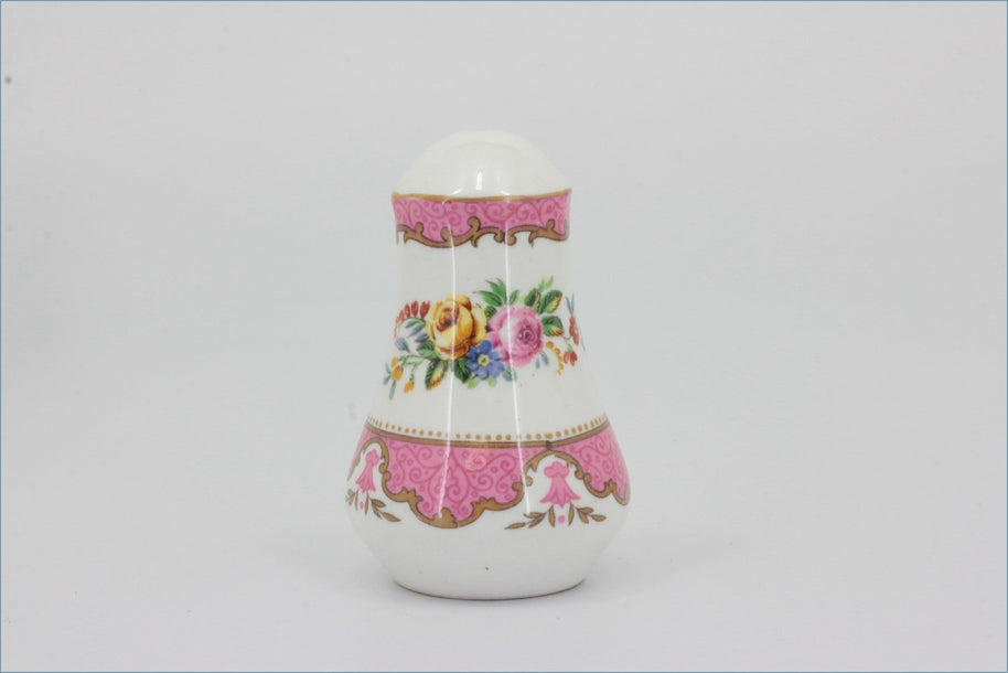 Crown Staffordshire - Tunis (Pink) - Salt Pot