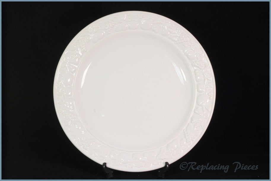 Marks & Spencer - White Embossed - Dinner Plate (Narrow Rim)