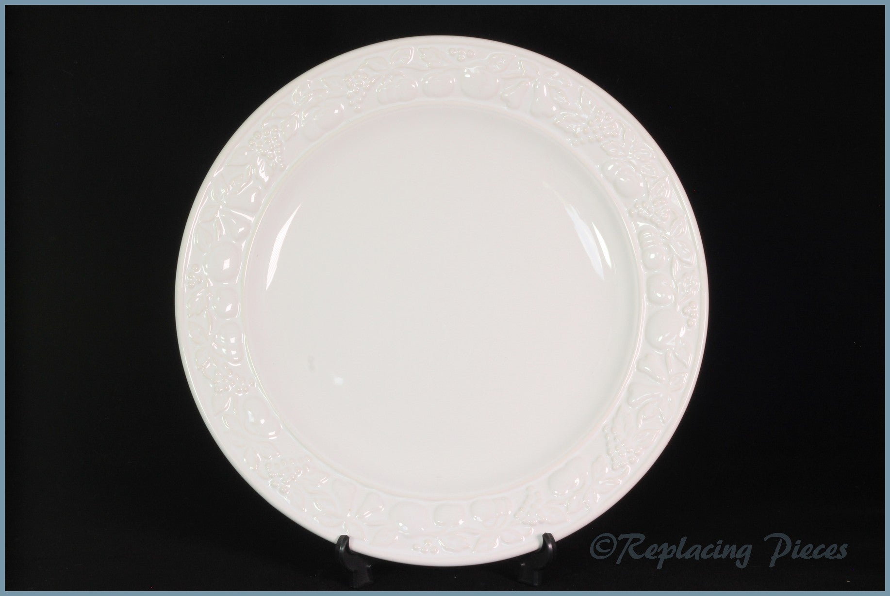 Marks & Spencer - White Embossed - 8 3/8
