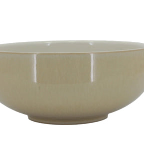 Denby - Caramel - Cereal Bowl - Beige ceramic bowl on a white background