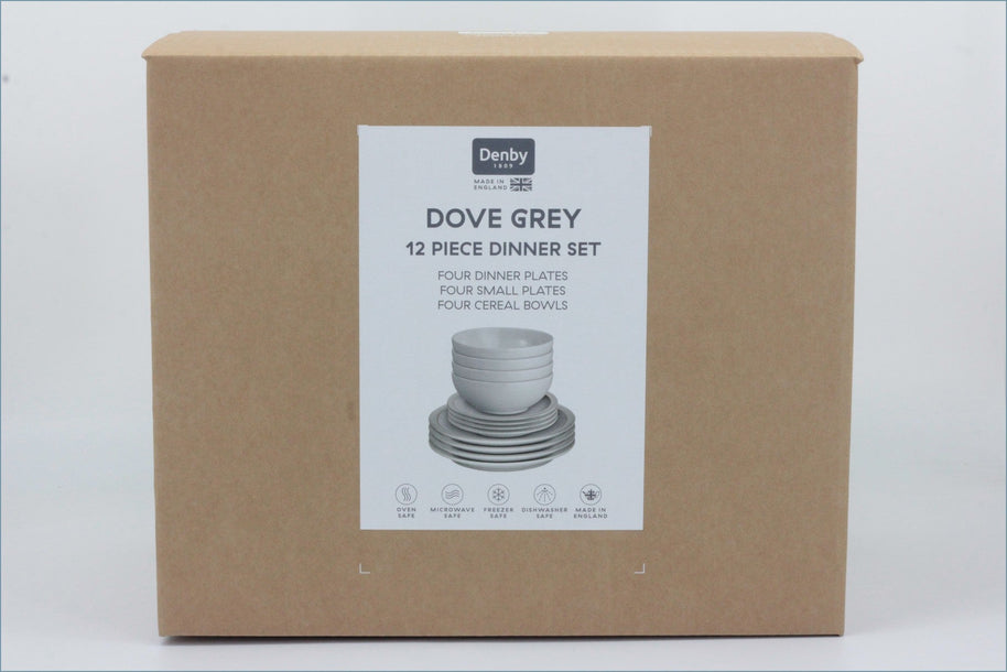 Denby - Dove Grey - 12 Piece Boxed Set