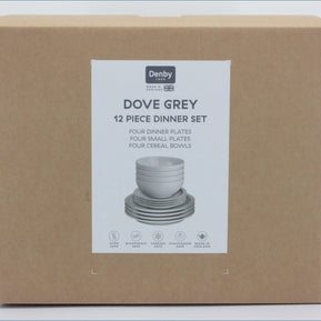 Denby - Dove Grey - 12 Piece Boxed Set