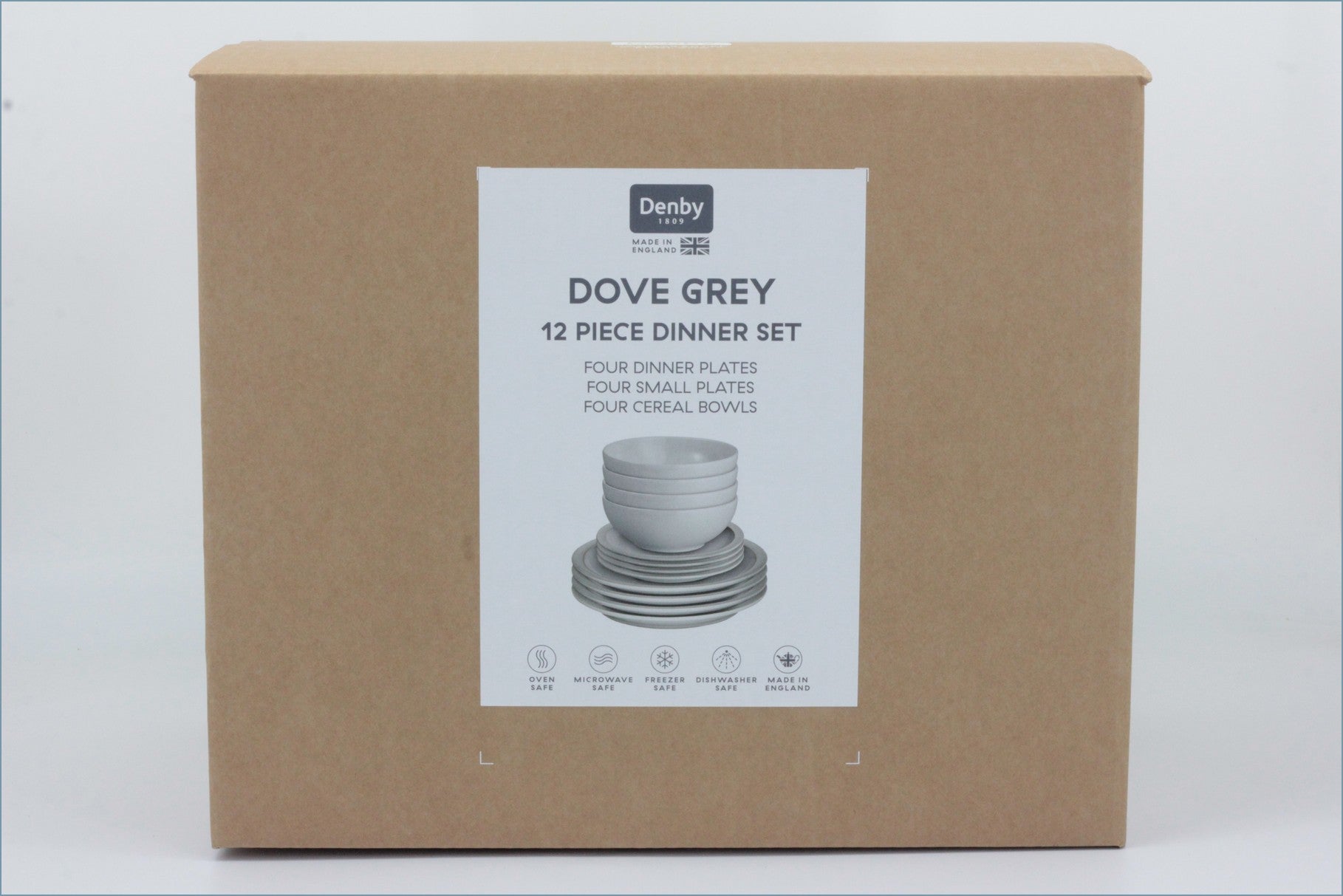 Denby - Dove Grey - 12 Piece Boxed Set