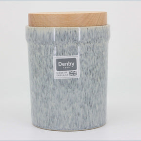 Denby - Halo (Speckle) - Storage Jar (Wooden Lid) 