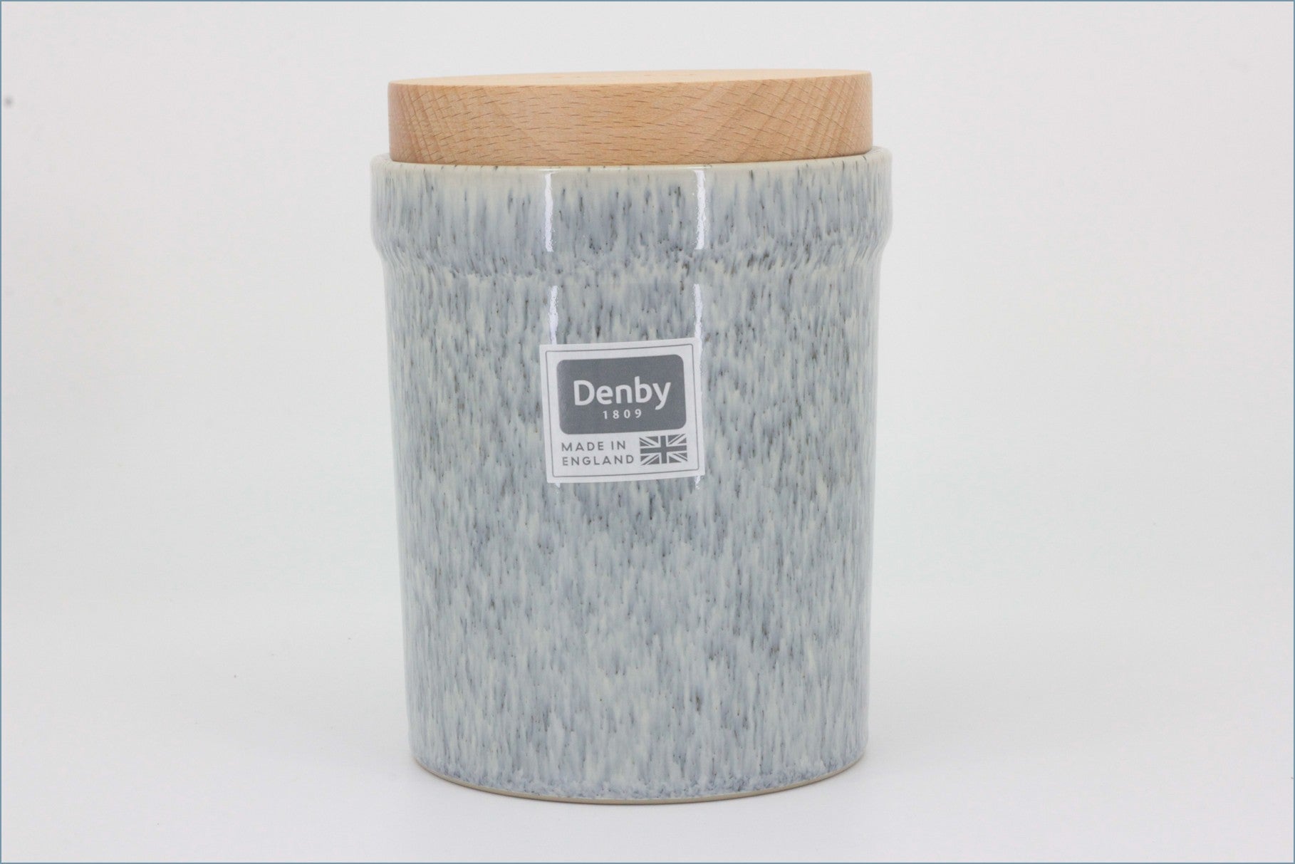 Denby - Halo (Speckle) - Storage Jar (Wooden Lid) 