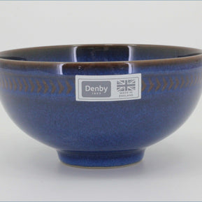 Denby - Imperial Blue - Rice Bowl (Chevron Rim)