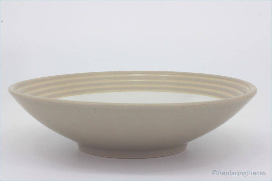 Denby - Intro (Beige) - Cereal Bowl - Beige ceramic bowl on a white background