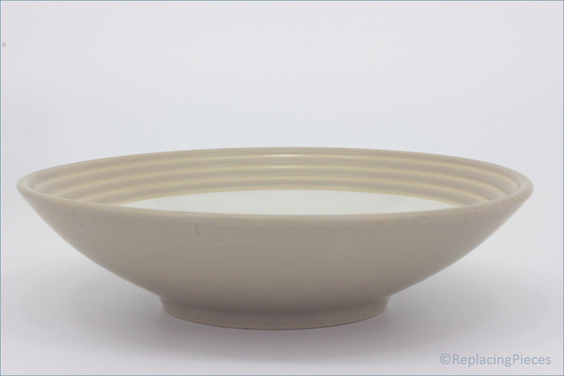 Denby - Intro (Beige) - Cereal Bowl - Beige ceramic bowl on a white background