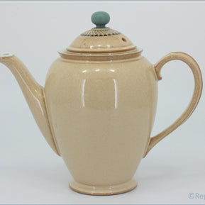 Denby - Luxor - Coffee Pot - Beige ceramic teapot on a white background