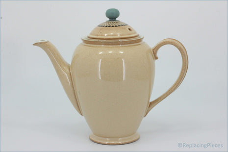 Denby - Luxor - Coffee Pot - Beige ceramic teapot on a white background