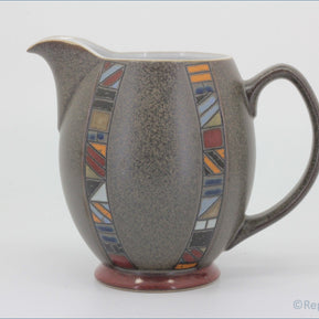 Denby - Marrakesh - 1 Pint Jug - Ceramic pitcher with geometric pattern on a white background