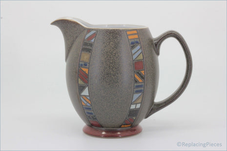 Denby - Marrakesh - 1 Pint Jug - Ceramic pitcher with geometric pattern on a white background