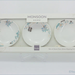 Denby - Monsoon (Veronica) - Set Of Three Dipping Bowls