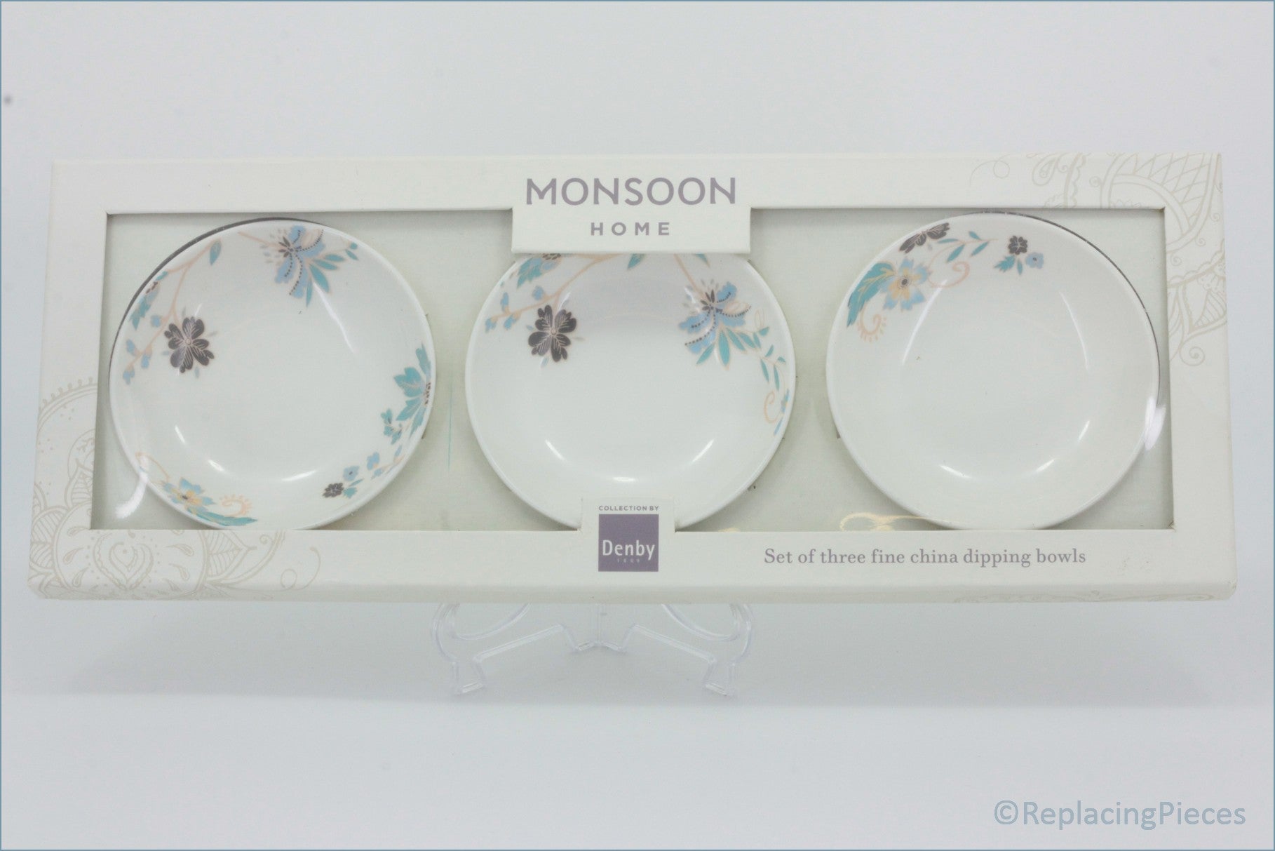 Denby - Monsoon (Veronica) - Set Of Three Dipping Bowls