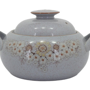 Denby - Reflections - 2 Pint Casserole - Ceramic pot with floral patterns on a white background
