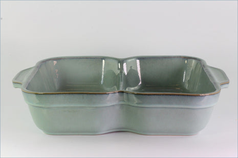 Denby - Regency Green - Oblong Divided Roaster