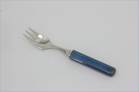 Denby - Touchstone - Sapphire - Dessert Fork - Fork with a blue handle 