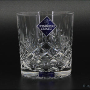 Edinburgh Crystal - Vienna - Small Tumbler - Crystal glass with Edinburgh Crystal branding on a black background