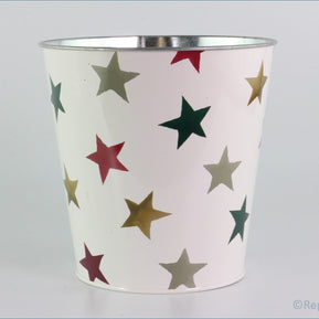 Emma Bridgewater - Red & Green Stars - Tin Plant Pot 