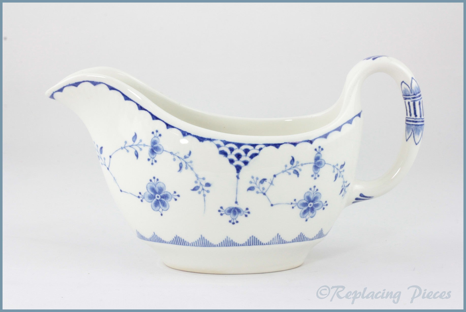 Furnivals - Denmark Blue - Gravy Boat