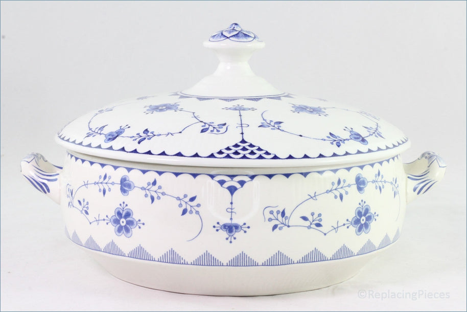 Furnivals - Denmark Blue - Lidded Vegetable Dish