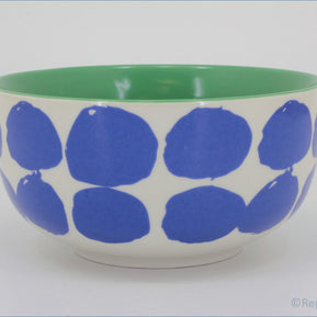 Habitat - Abstract - Cereal Bowl - Ceramic bowl with blue pattern on a white background