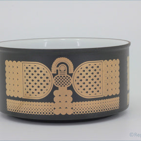 Hornsea - Midas - Cereal Bowl - Decorative bowl with gold patterns on a gray background