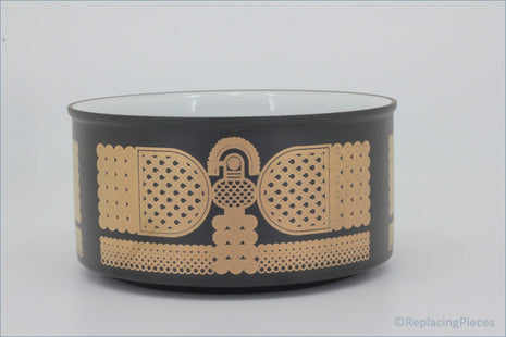 Hornsea - Midas - Cereal Bowl - Decorative bowl with gold patterns on a gray background