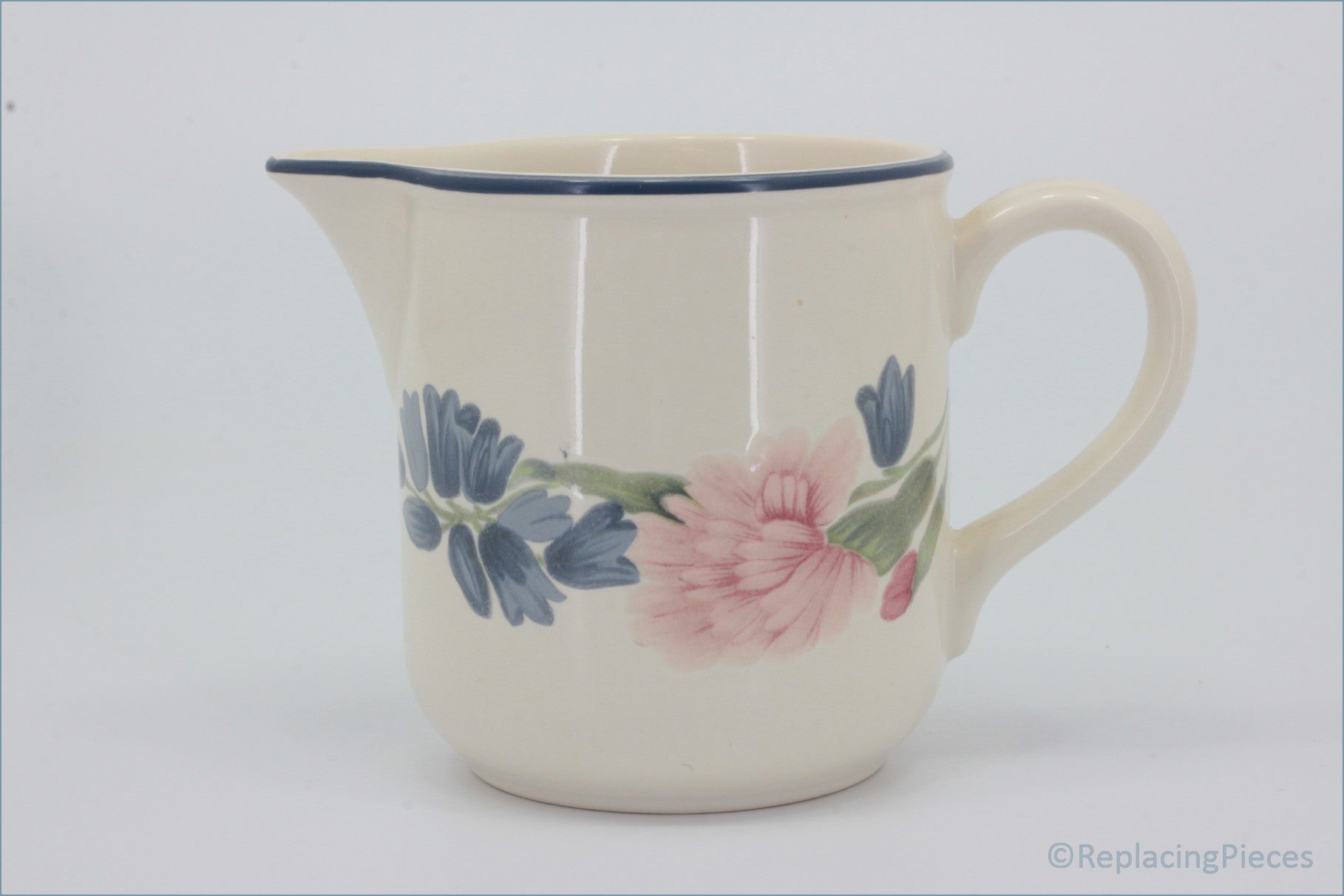Hornsea - Romance - Milk Jug - Ceramic pitcher with floral design on a white background
