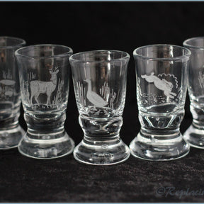 Set Of 5 Woodland Animal Tot Glasses