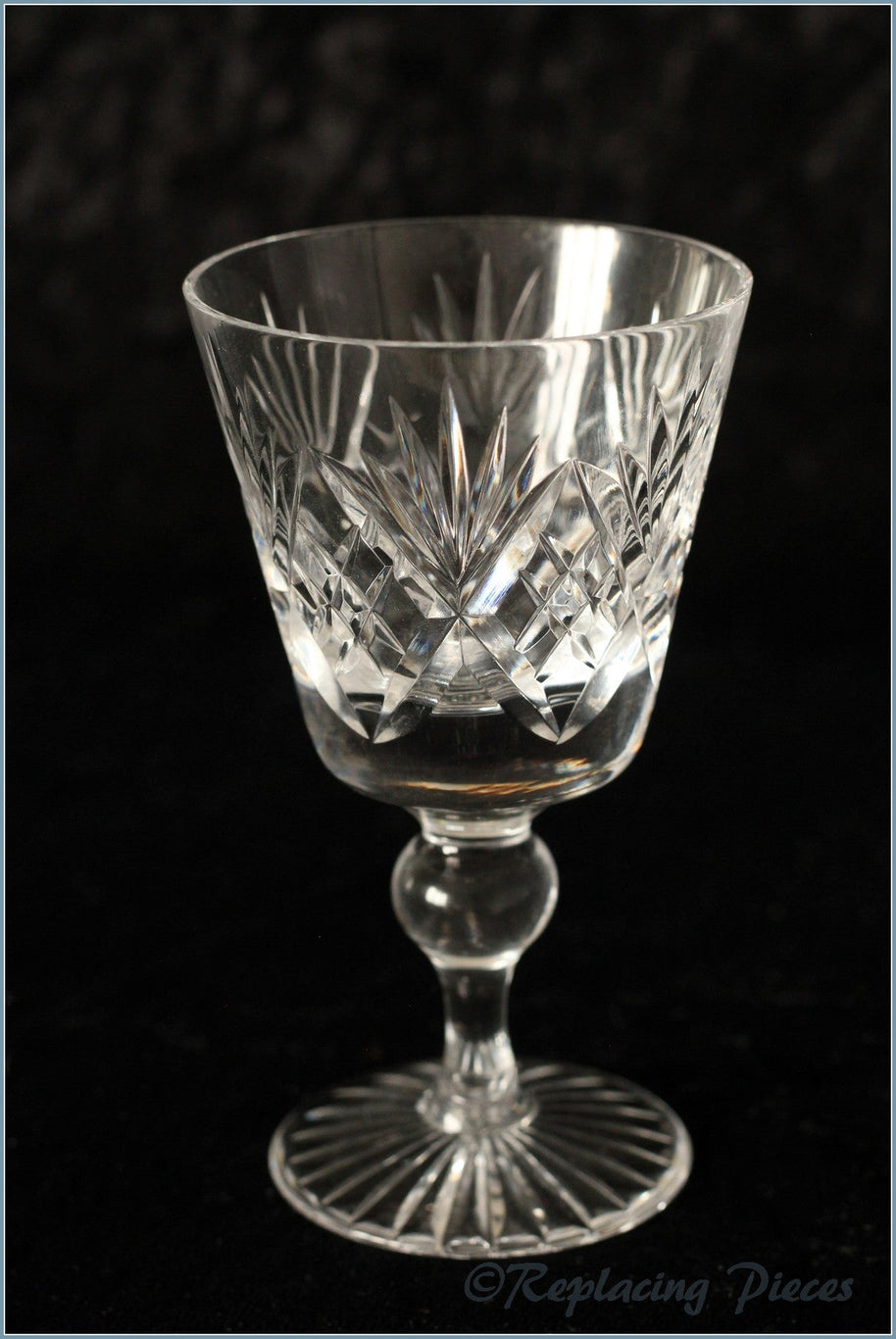 Set Of 4 Small Crystal Wine Glasses