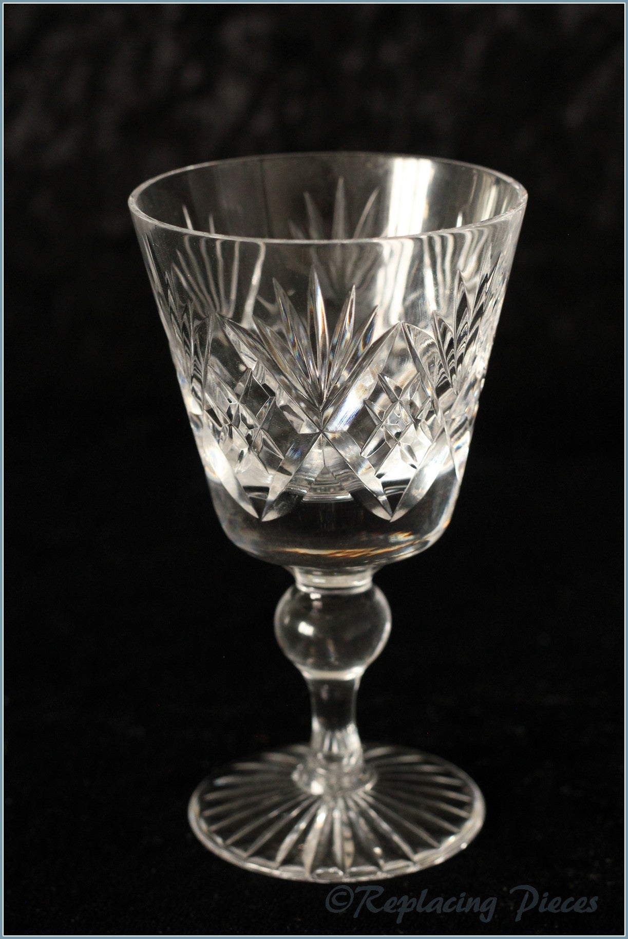 Set Of 4 Small Crystal Wine Glasses