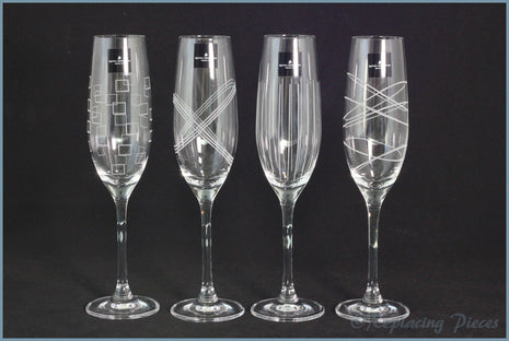 Royal Doulton - Party - Set Of 4 Champagne Flutes