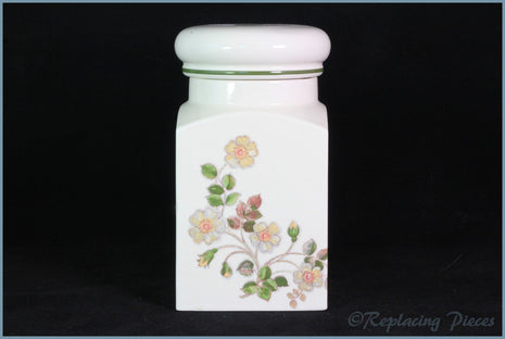 Marks & Spencer - Autumn Leaves - 7 1/4" Tall Square Storage Jar (Shiny)