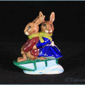 Royal Doulton - Bunnykins - Billie & Bunty (Sleigh Ride) (DB4)