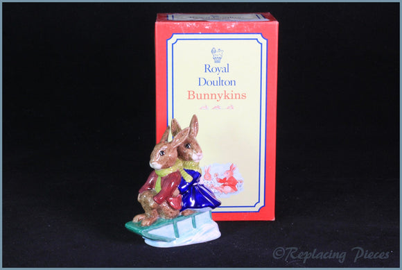 Royal Doulton - Bunnykins - Billie & Bunty (Sleigh Ride) (DB4)