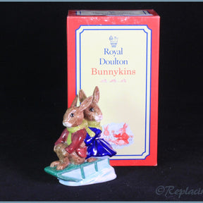 Royal Doulton - Bunnykins - Billie & Bunty (Sleigh Ride) (DB4)