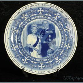 Wedgwood - Commemorative Ware - 50th Anniversary Coronation Plate