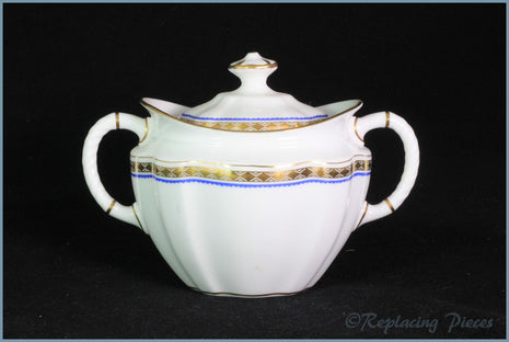 Royal Crown Derby - Carlton Blue - Lidded Sugar Bowl